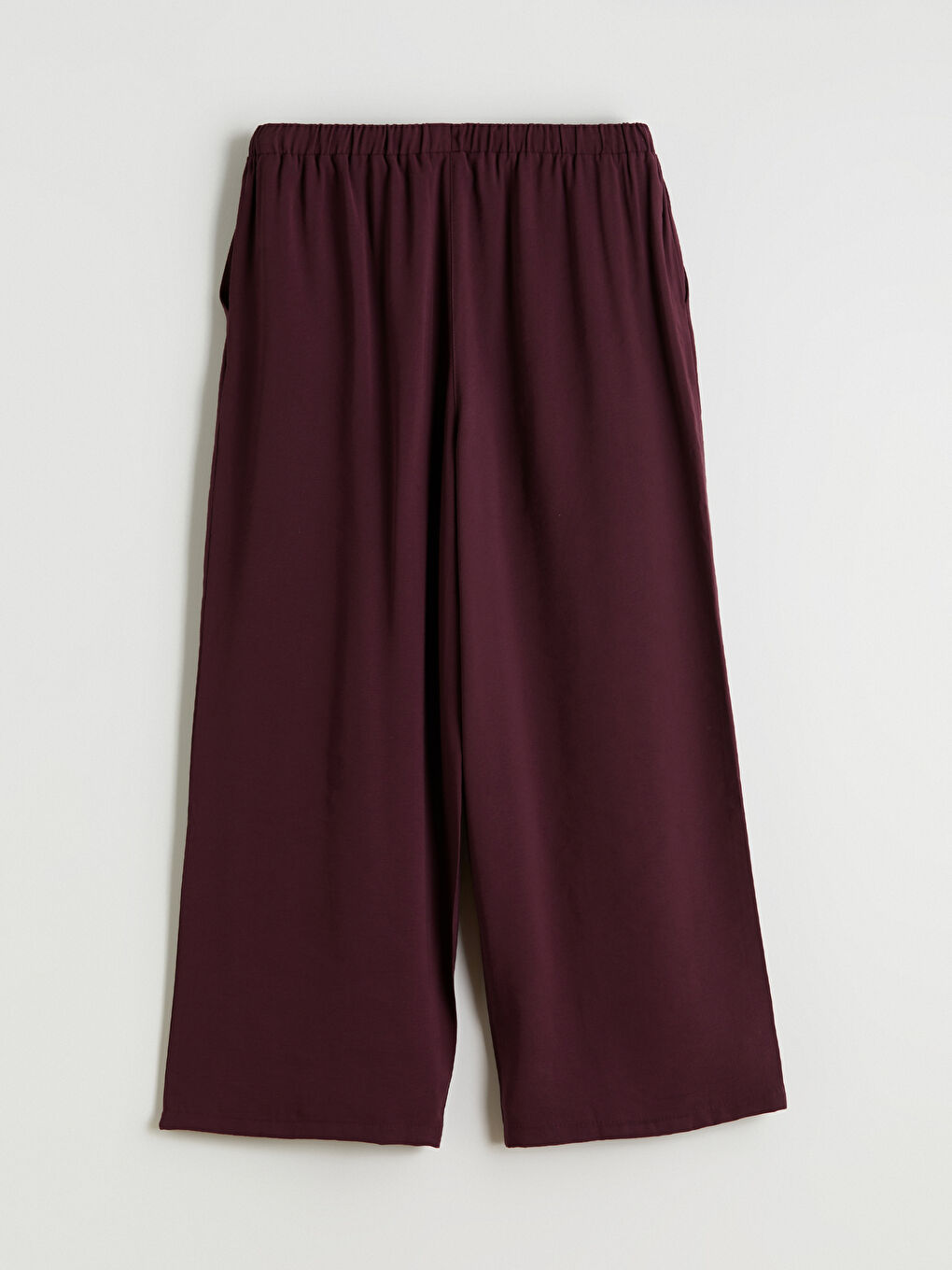 Elastic Waist Wide Leg Women's Trousers-5
