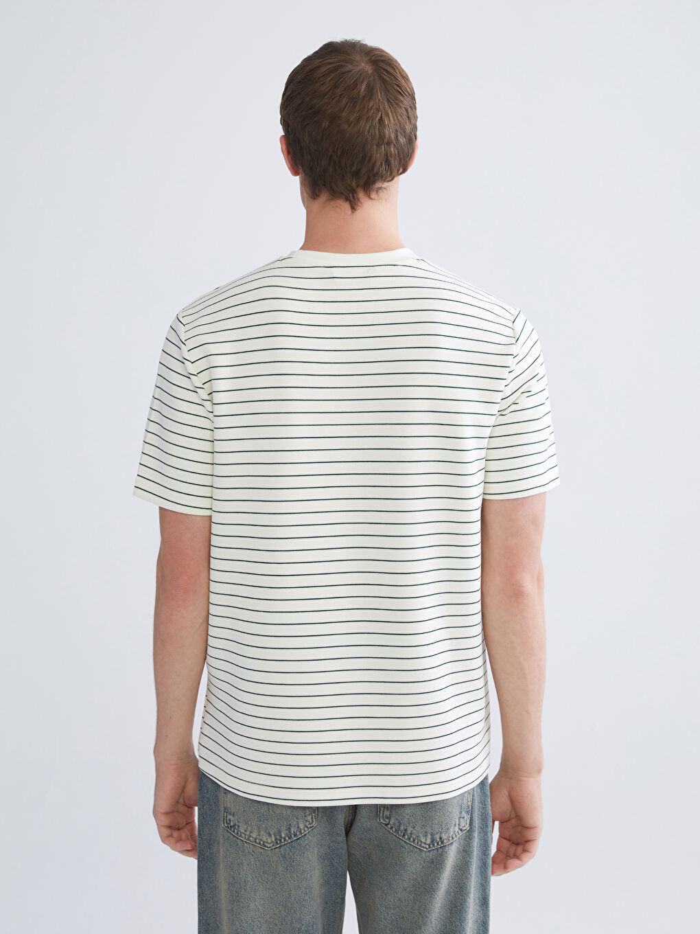 Crew Neck Striped Men's T-Shirt-3