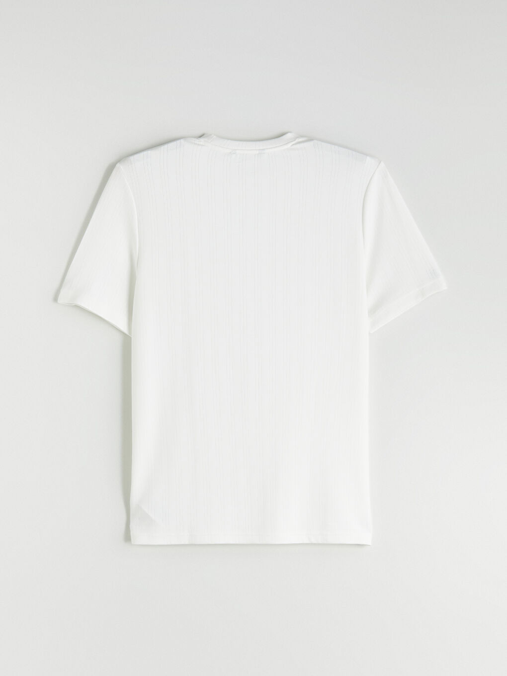 Ekru Bisiklet Yaka Erkek Tişört-5