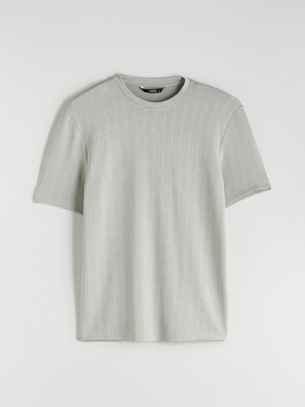 Turkuaz Bisiklet Yaka Erkek Tişört-4