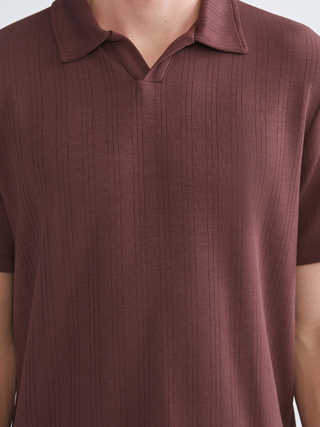 Bordo Polo Yaka Erkek Tişört-2