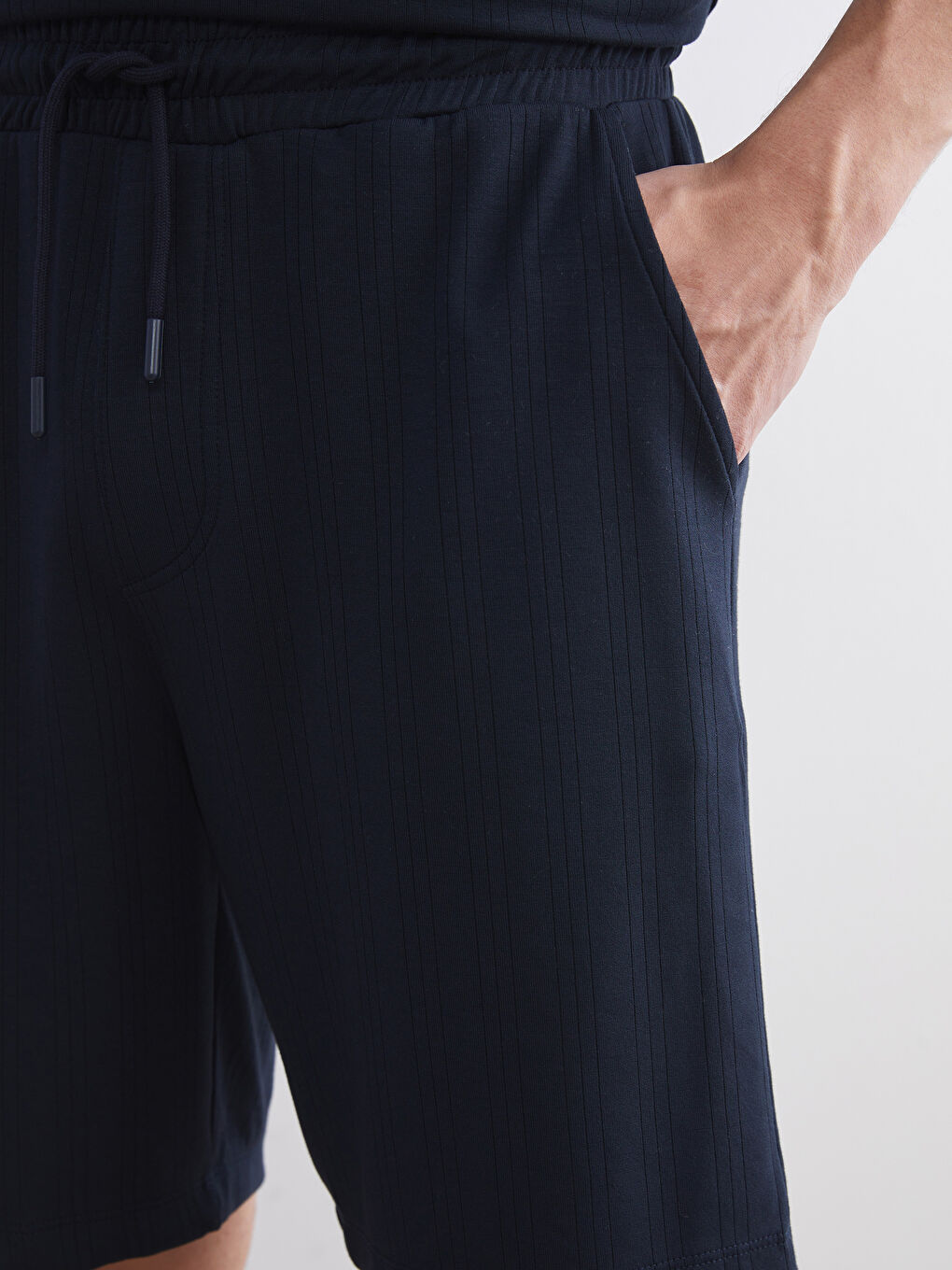 Lacivert Standart Kalıp Erkek Şort-5