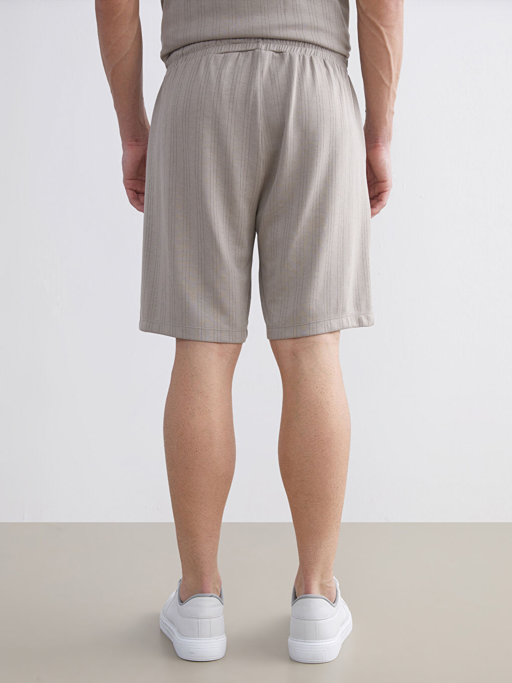 Bej Standart Kalıp Erkek Şort-7