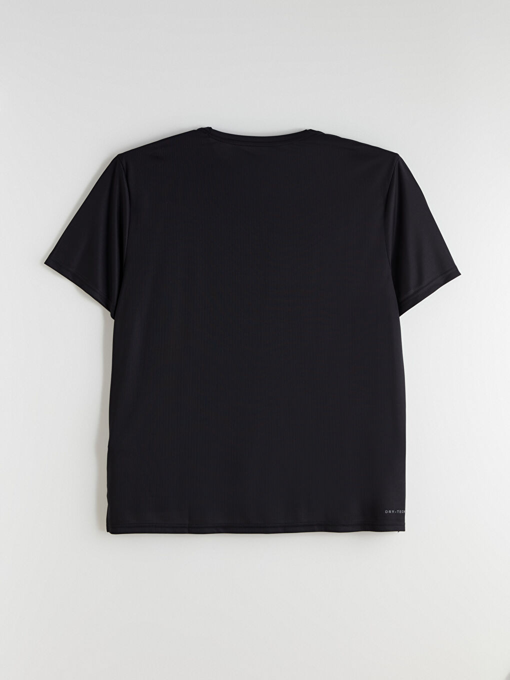 Siyah Büyük Beden Bisiklet Yaka Erkek Spor Tişört-9