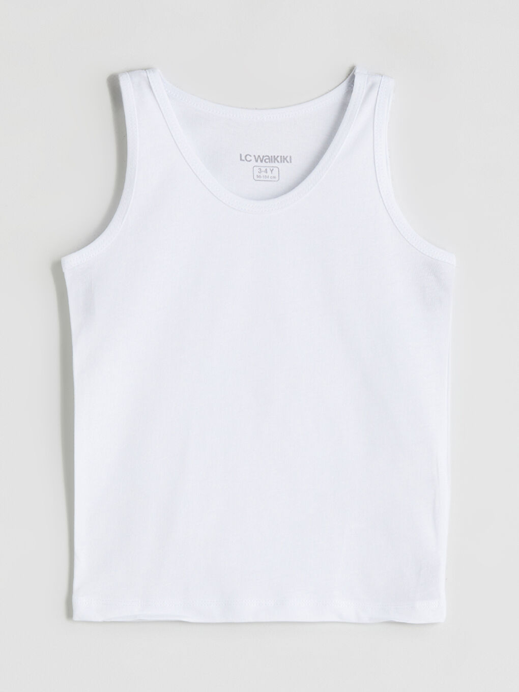 Beyaz Bisiklet Yaka Erkek Çocuk Atlet 3'lü-1