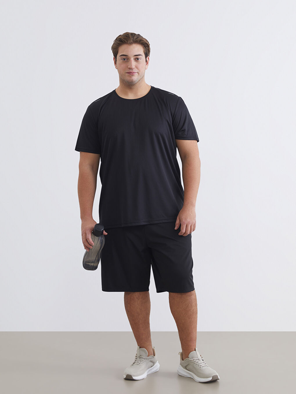 Büyük Beden Beli Lastikli Erkek Spor Şort-1