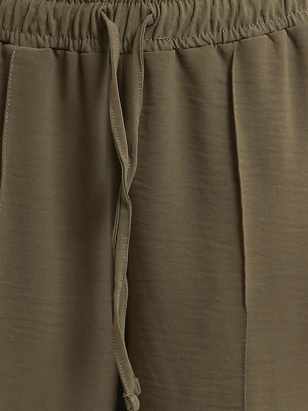 Elastic Waist Wide Leg Women's Trousers-2