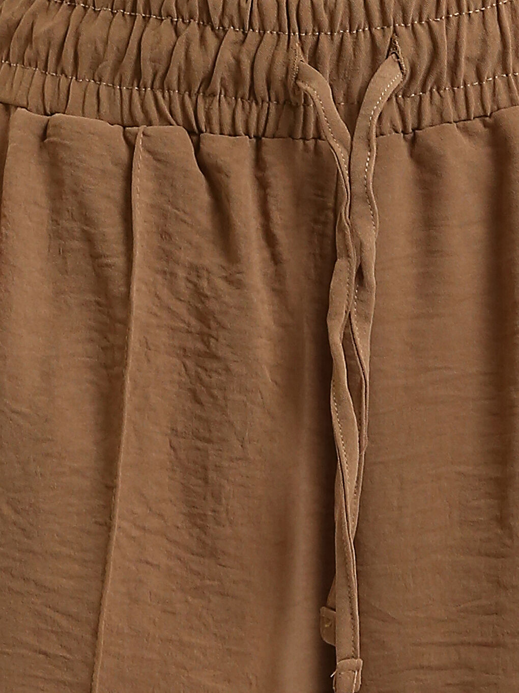 Elastic Waist Wide Leg Women's Trousers-2