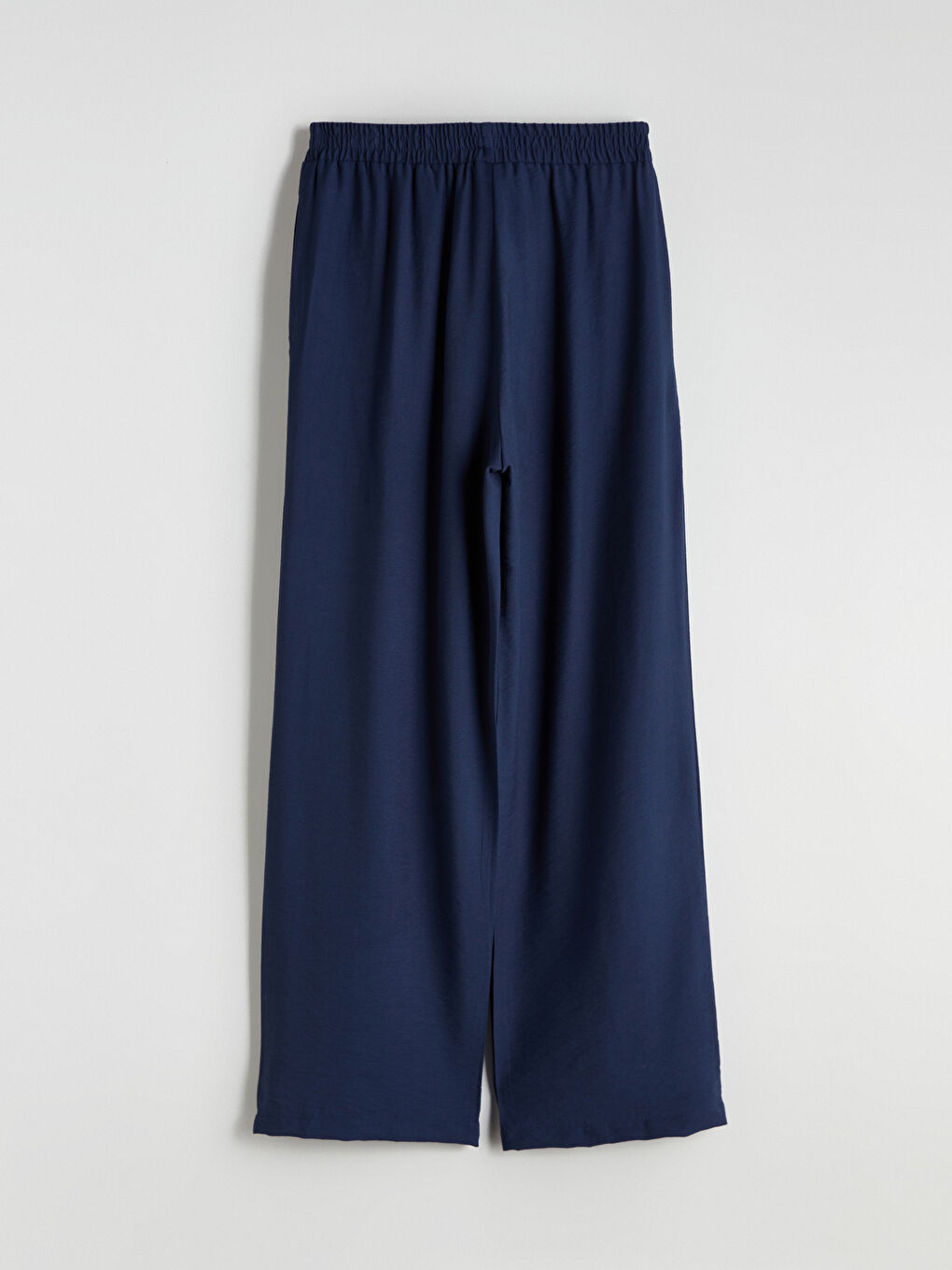 Elastic Waist Wide Leg Women's Trousers-1