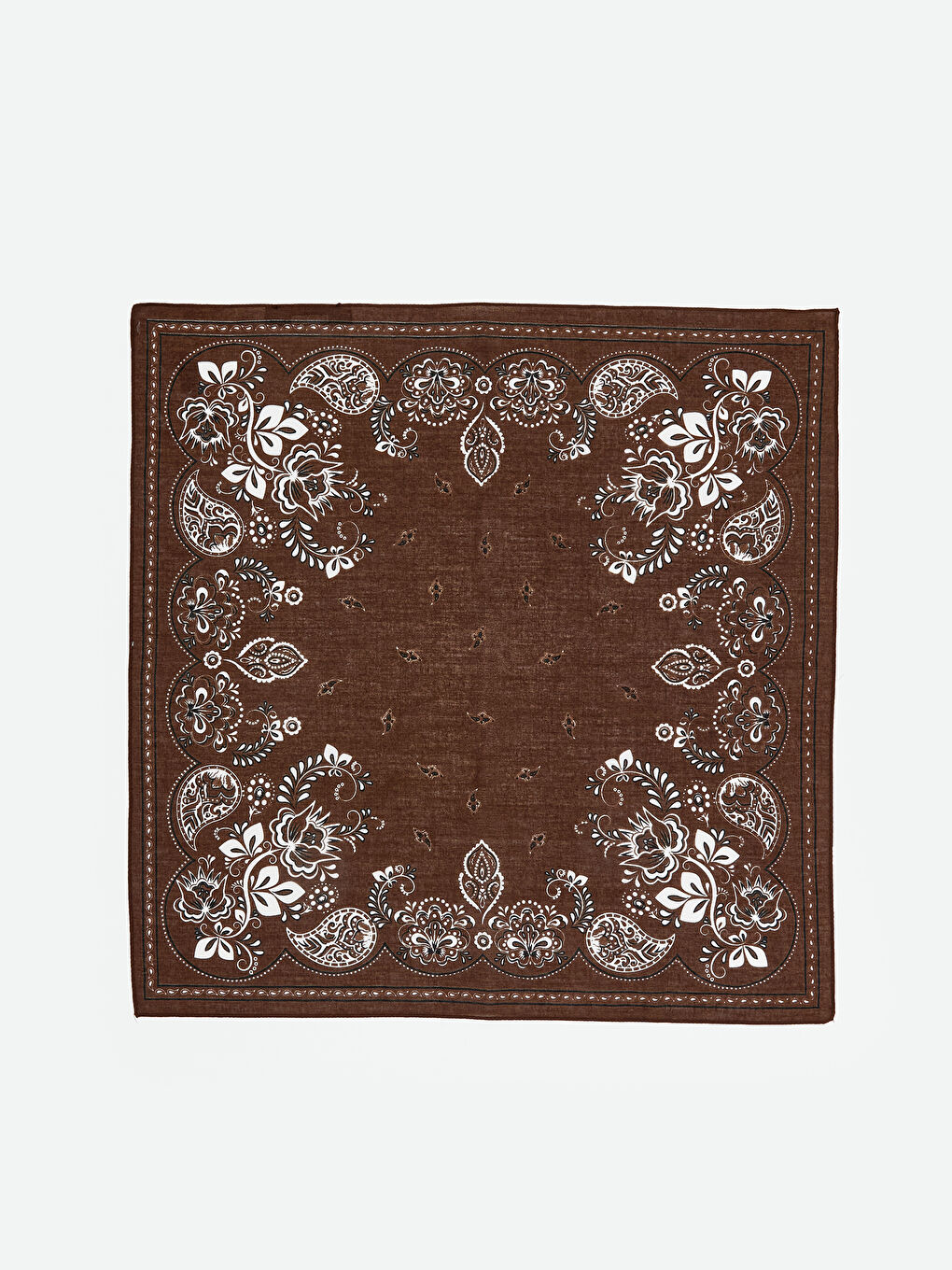 Kahverengi Desenli Kadın Bandana-1