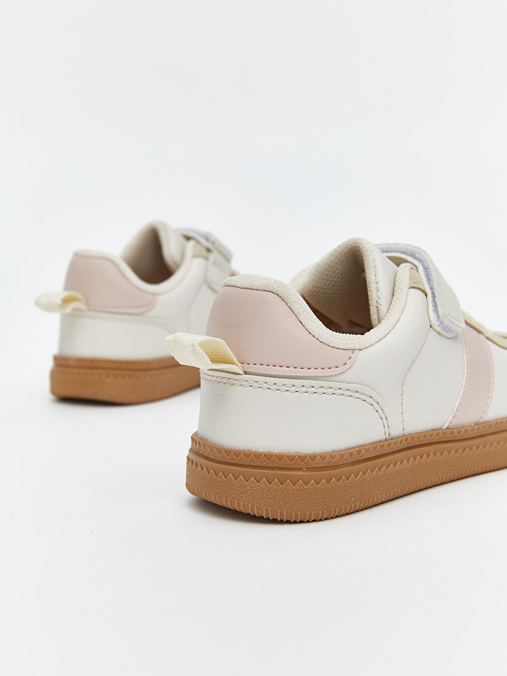 Bej Bağcık ve Cırt Cırtlı Kız Bebek Spor Ayakkabı-4