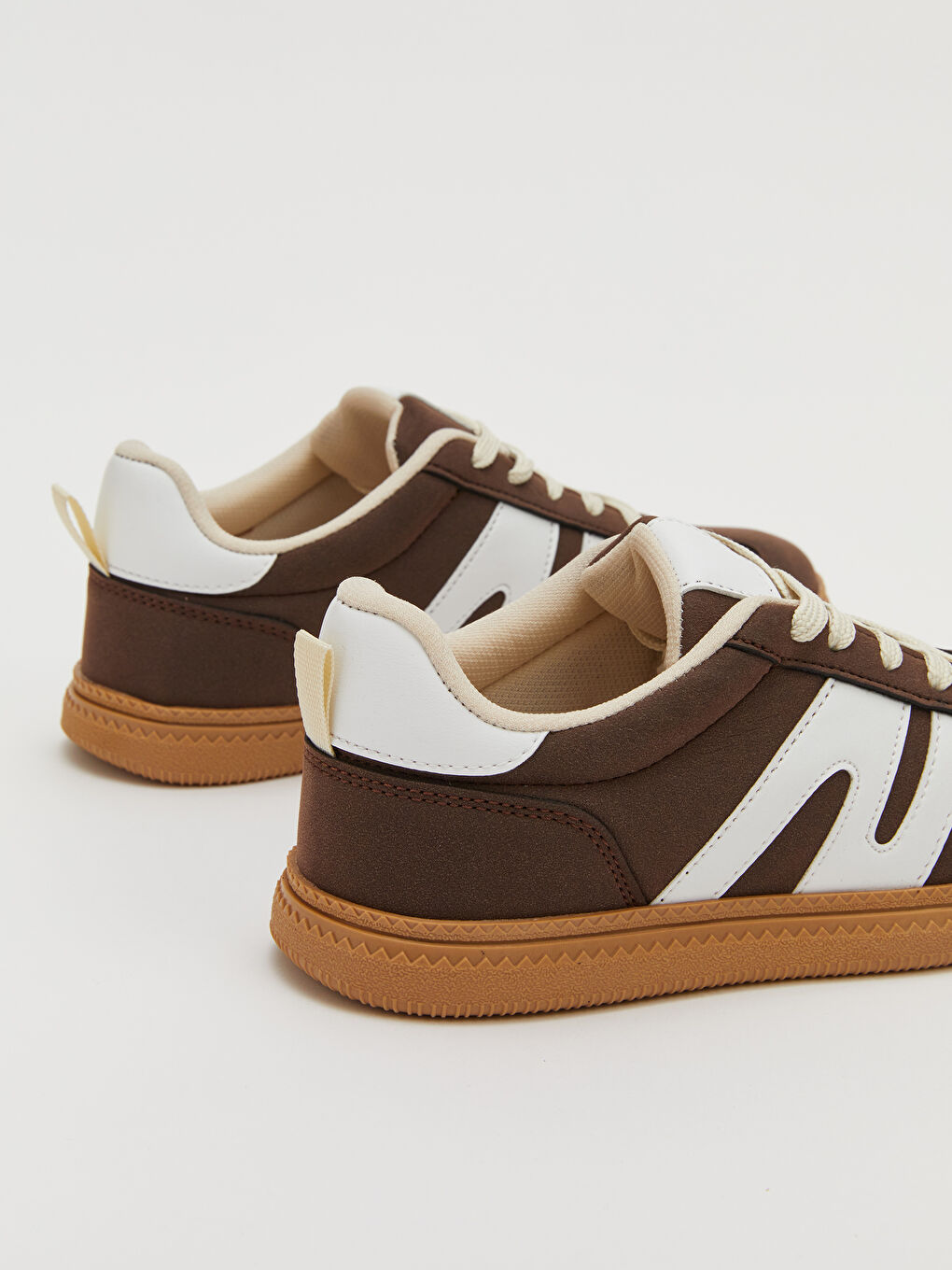 Kahverengi Bağcıklı Kız Çocuk Spor Ayakkabı-4