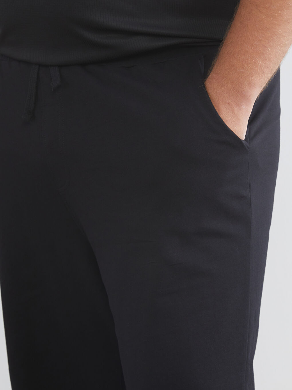 Siyah Büyük Beden Standart Kalıp Erkek Şort-2