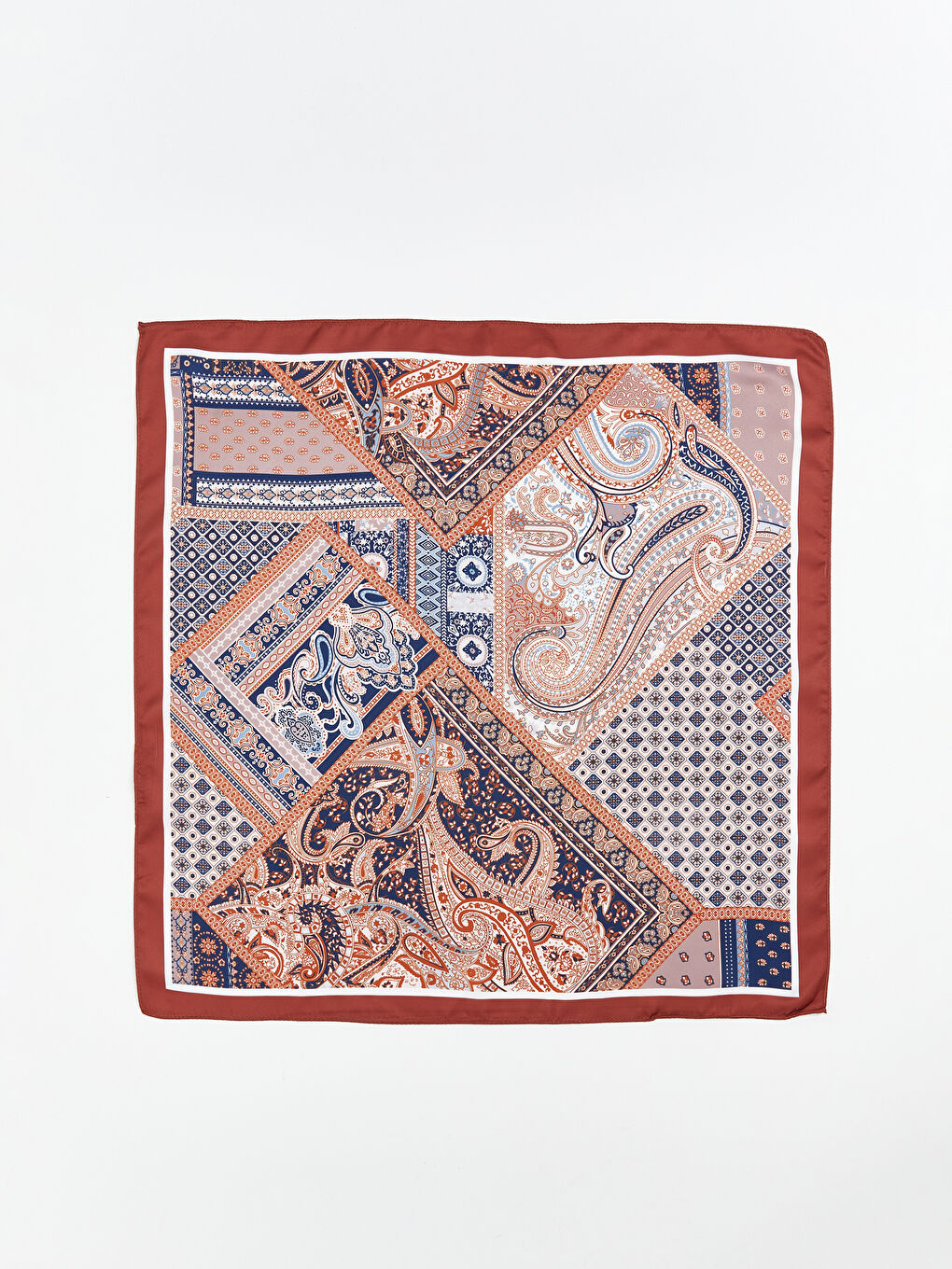 Kahverengi Desenli Kadın Bandana-1