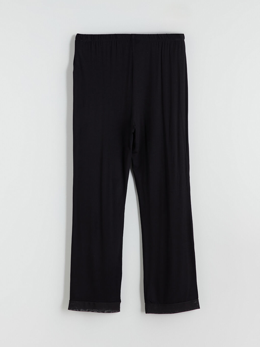 Siyah V Yaka Kadın Pijama Takımı-6