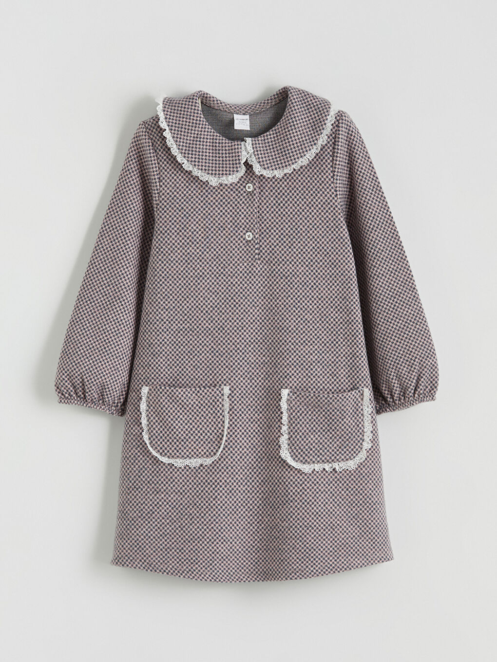 Yeşil Bebe Yaka Kız Bebek Elbise