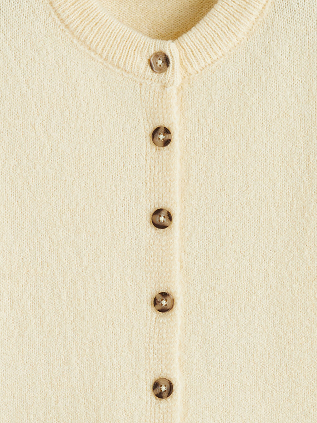 Sarı Bisiklet Yaka Kadın Triko Hırka-5