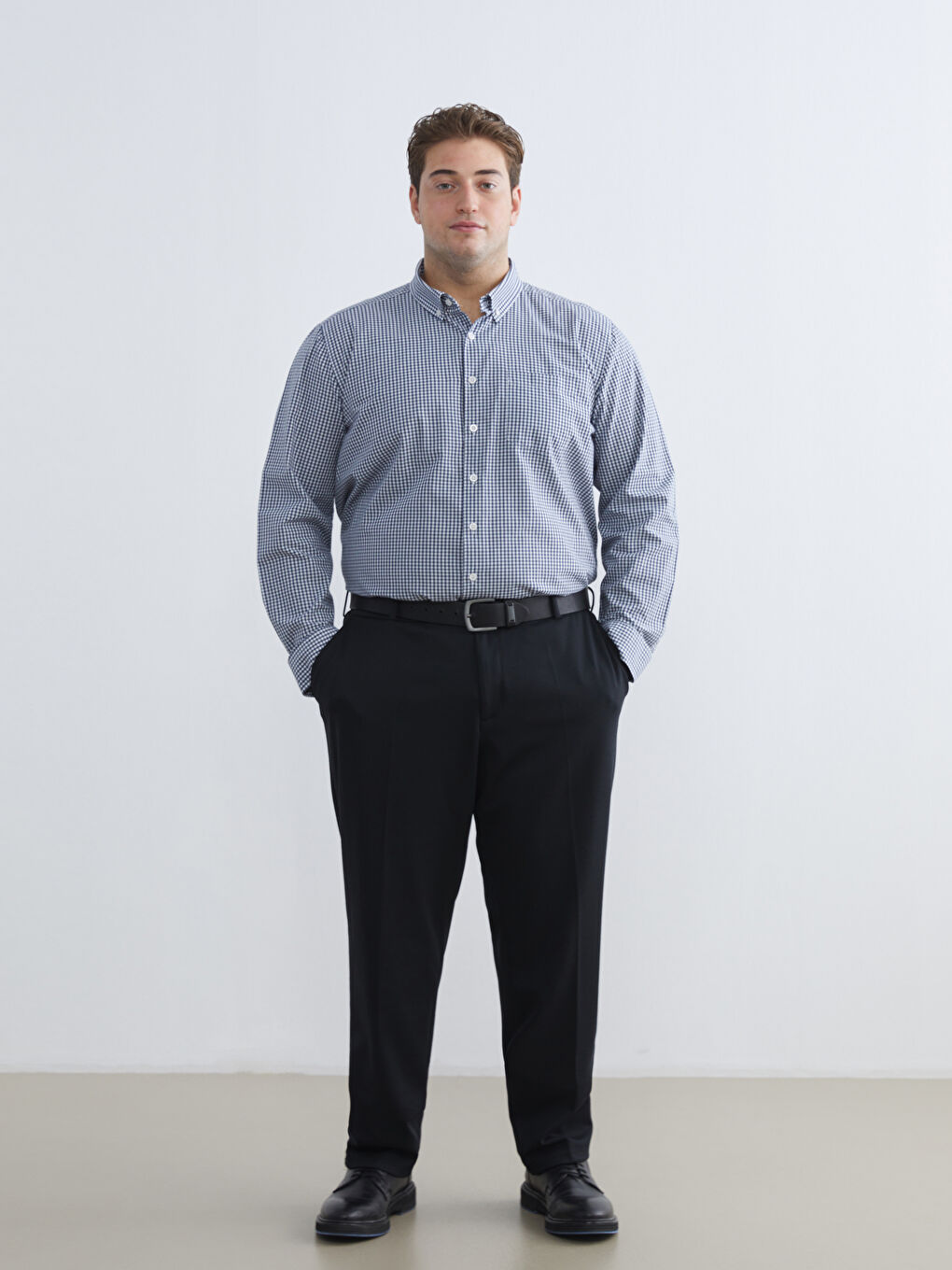 Lacivert Dar Kalıp Erkek Chino Pantolon