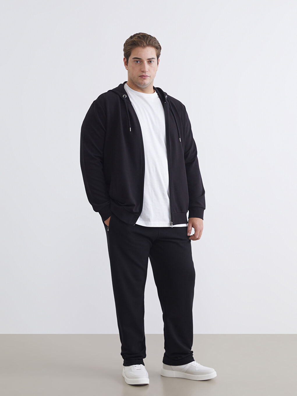 Siyah Standart Kalıp Erkek Eşofman Altı