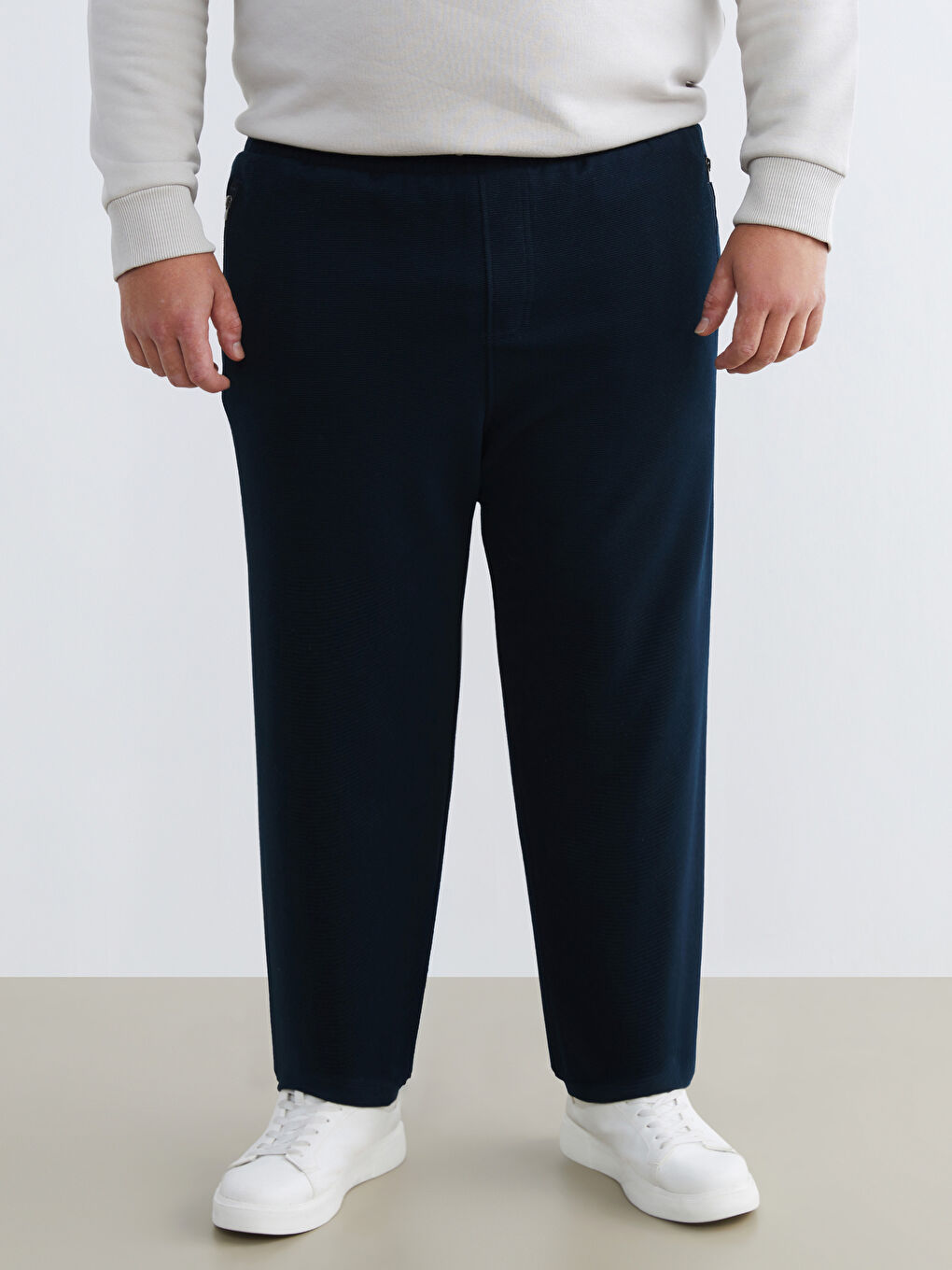 Lacivert Standart Kalıp Erkek Eşofman Altı-1