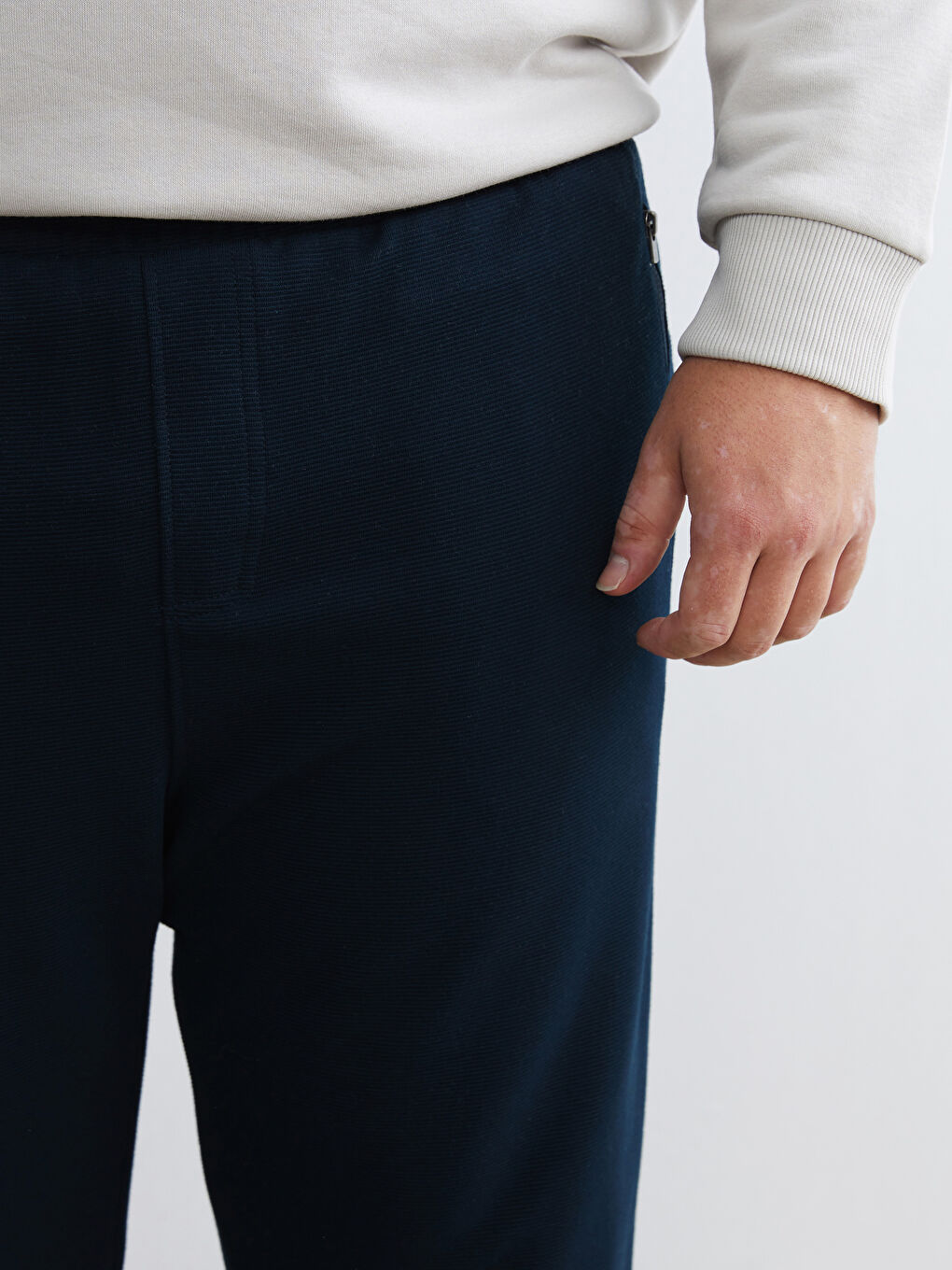 Lacivert Standart Kalıp Erkek Eşofman Altı-2