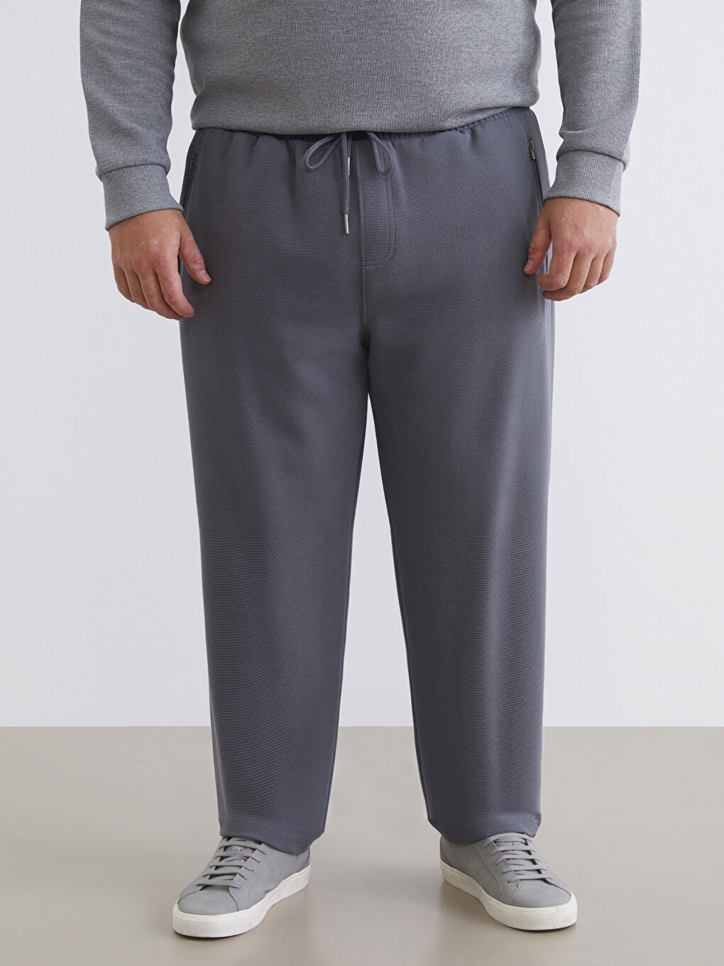 Gri Standart Kalıp Erkek Eşofman Altı-1