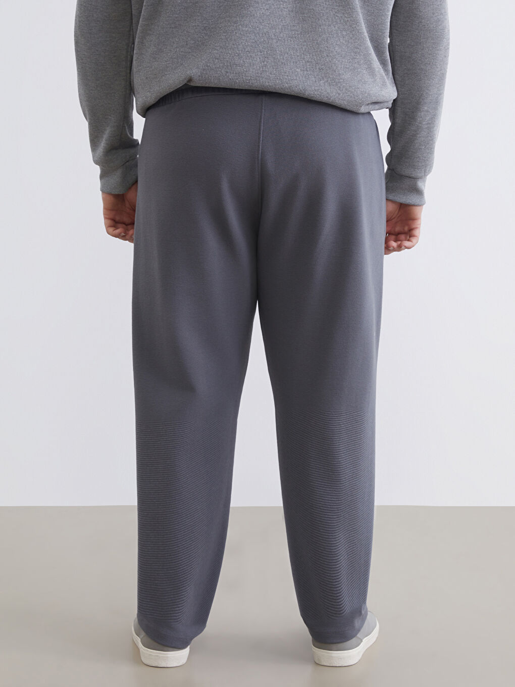 Gri Standart Kalıp Erkek Eşofman Altı-3