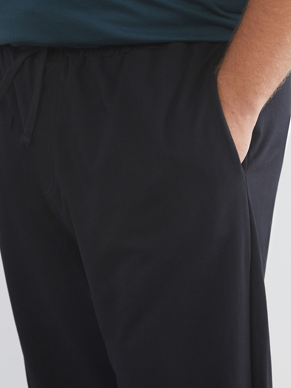 Siyah Büyük Beden Standart Kalıp Erkek Eşofman Altı-2