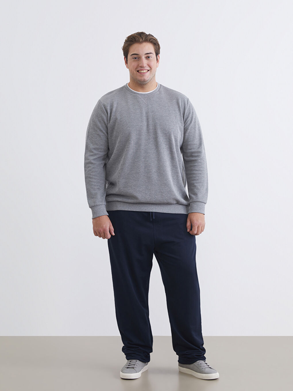 Lacivert Büyük Beden Standart Kalıp Erkek Eşofman Altı