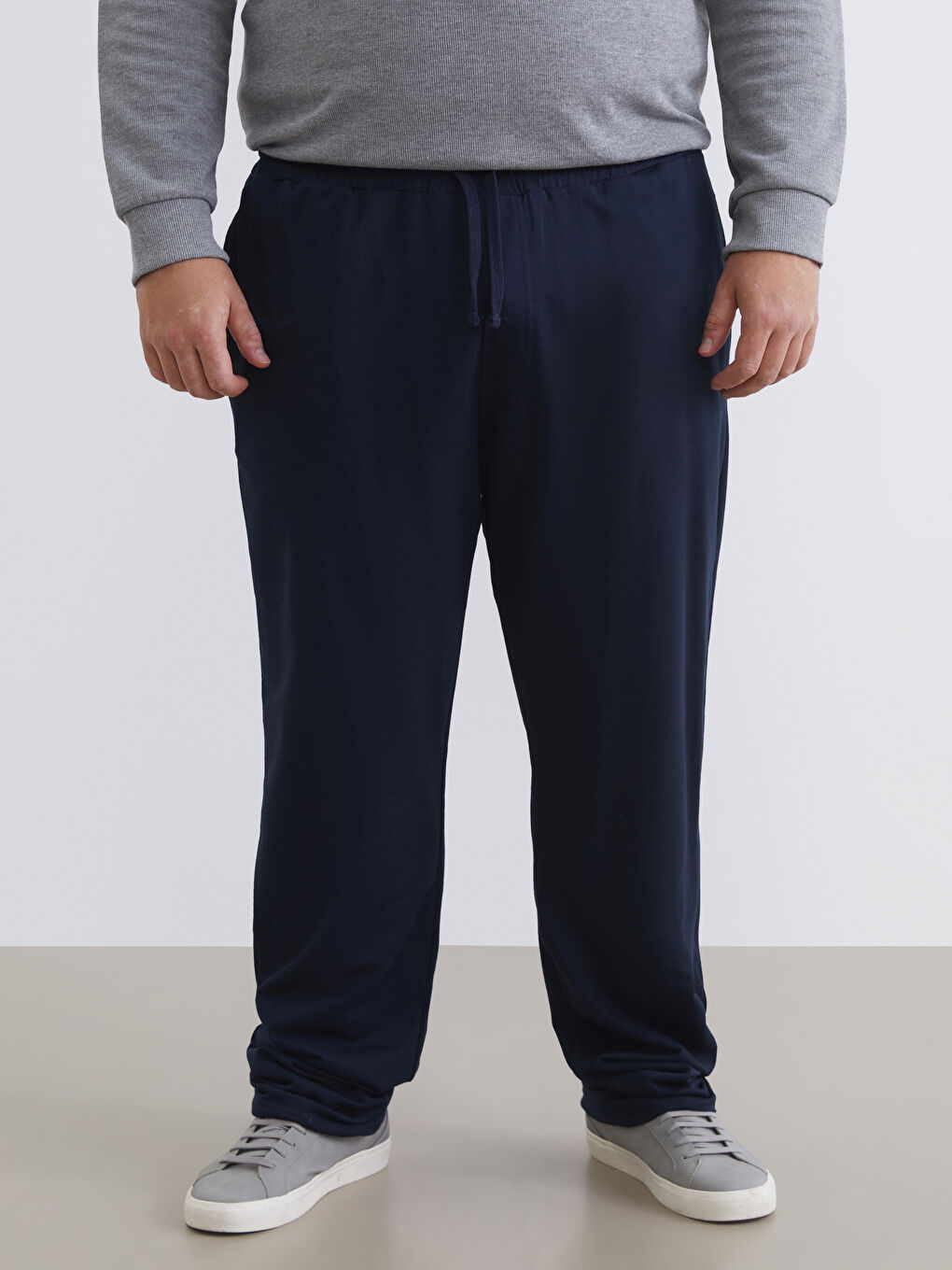 Lacivert Büyük Beden Standart Kalıp Erkek Eşofman Altı-1