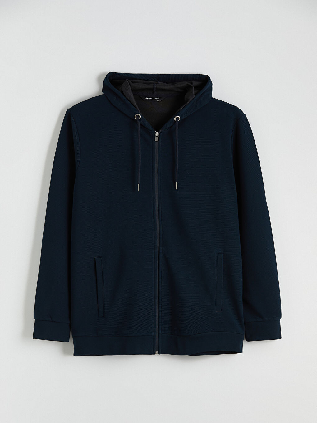 رجال سويت شيرت بسحاب بقبّ ذو طابع عادي-8