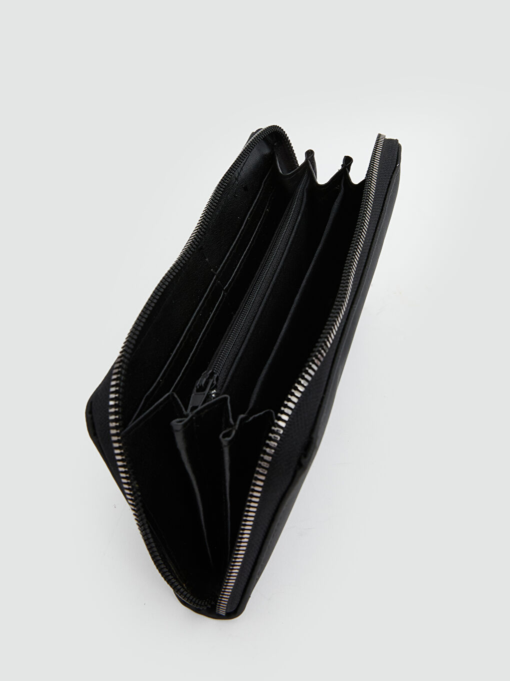 Siyah Deri Görünümlü Kadın Cüzdan-2