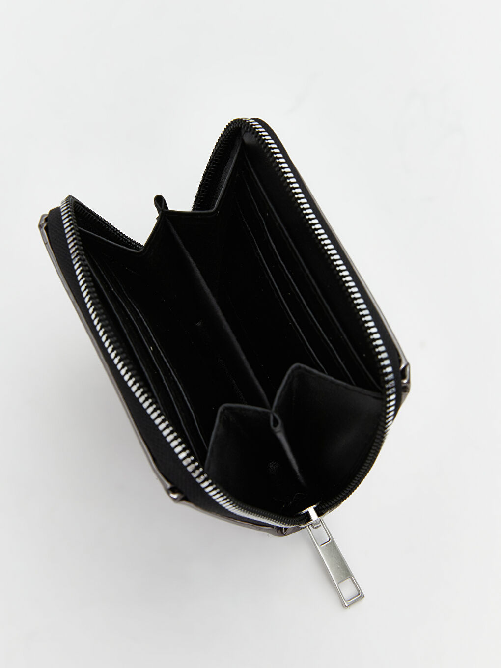 Antrasit Deri Görünümlü Kadın Cüzdan-2