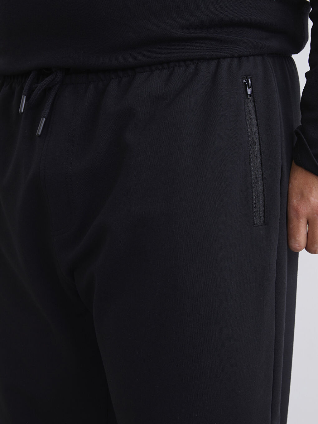 Siyah Büyük Beden Standart Kalıp Erkek Eşofman Altı-2