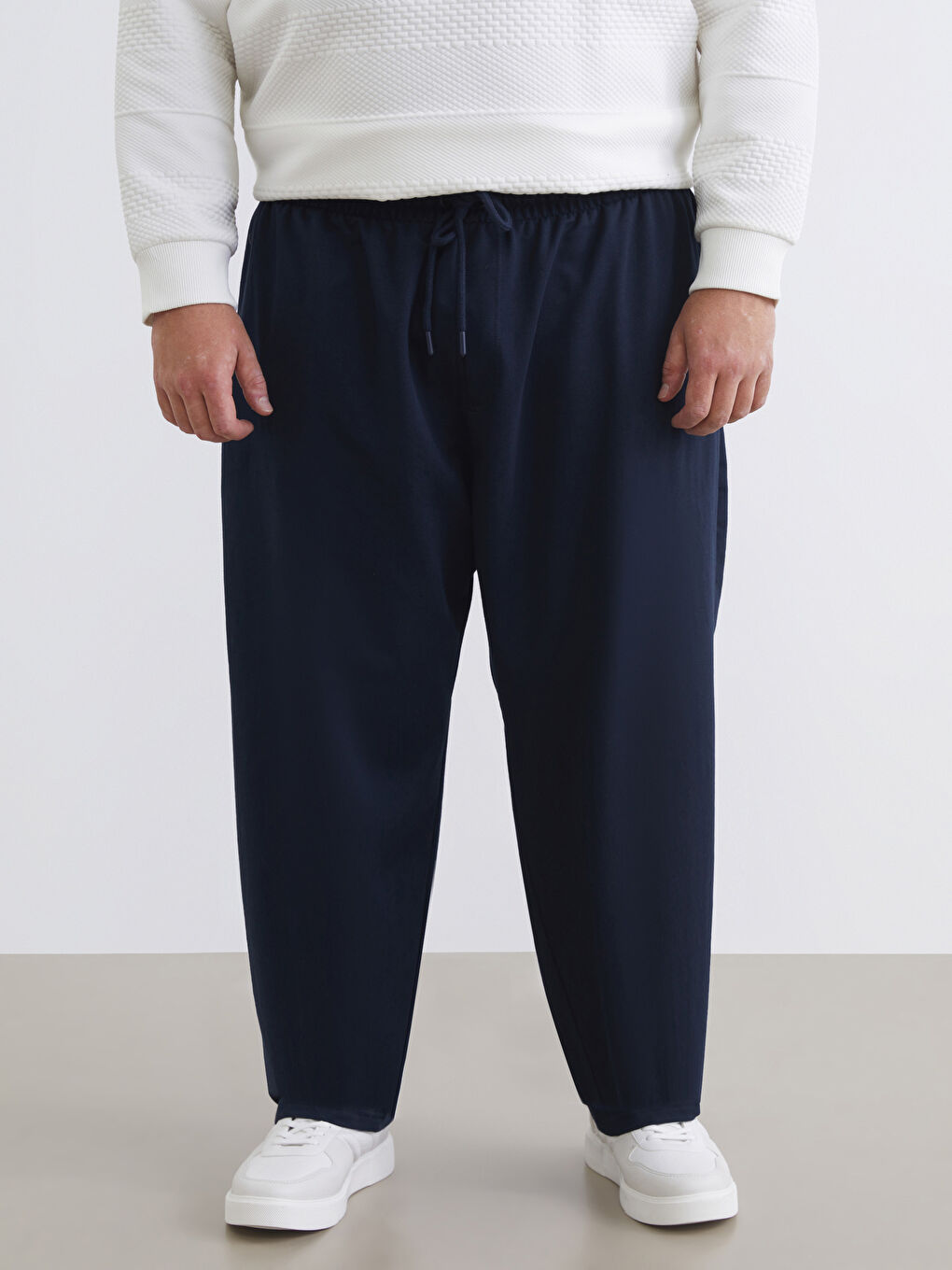 Lacivert Büyük Beden Standart Kalıp Erkek Eşofman Altı-1