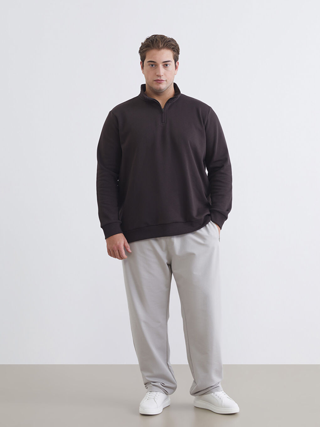 Bej Standart Kalıp Erkek Eşofman Altı