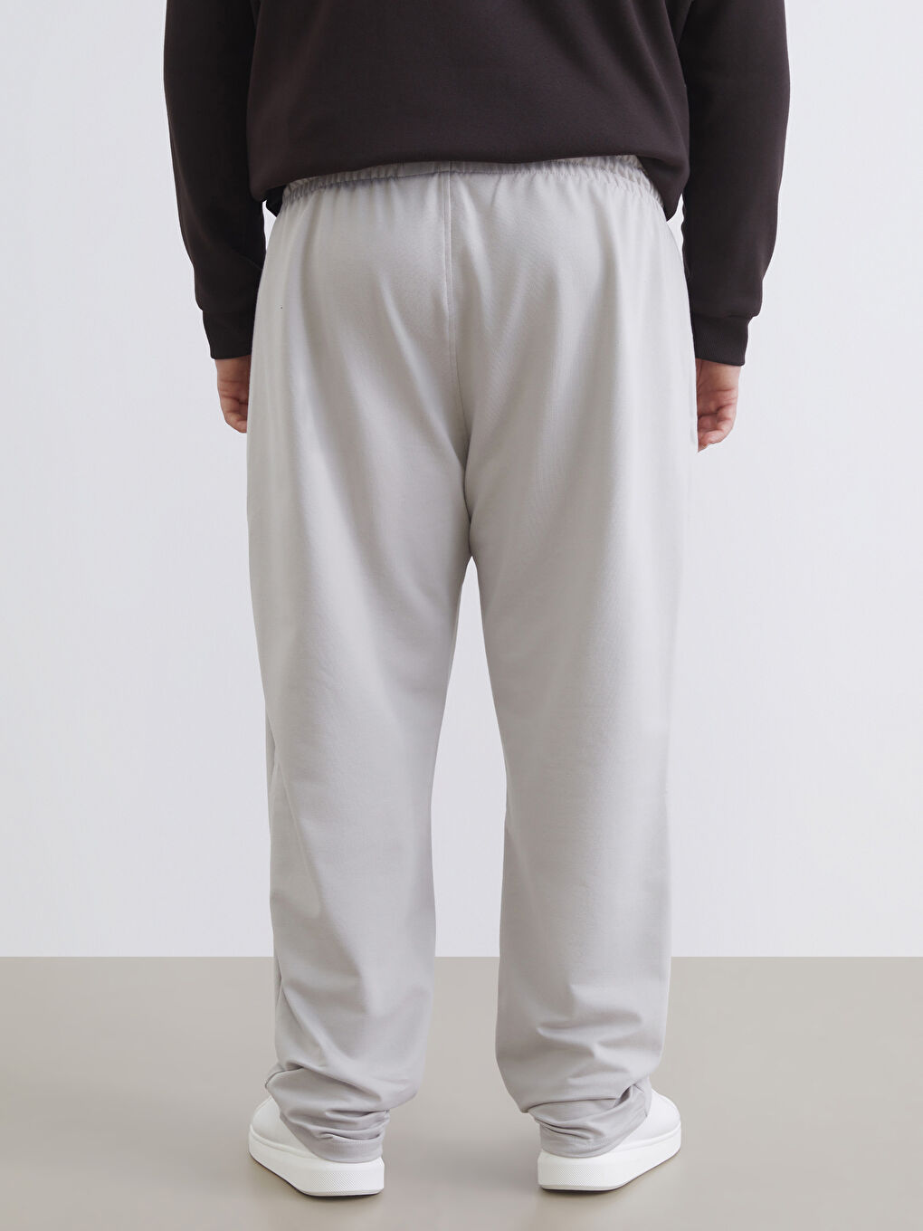 Bej Standart Kalıp Erkek Eşofman Altı-3