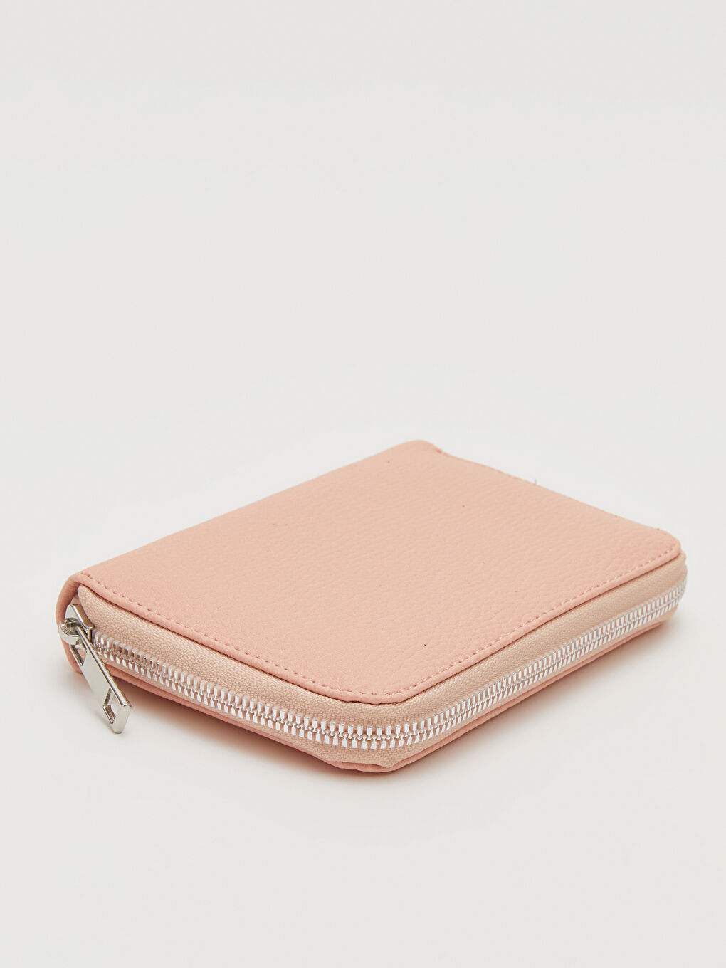 Pembe Deri Görünümlü Kadın Cüzdan-1