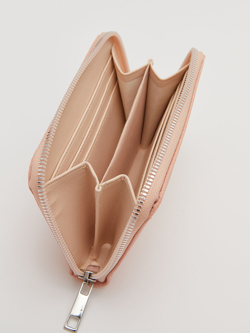 Pembe Deri Görünümlü Kadın Cüzdan-2