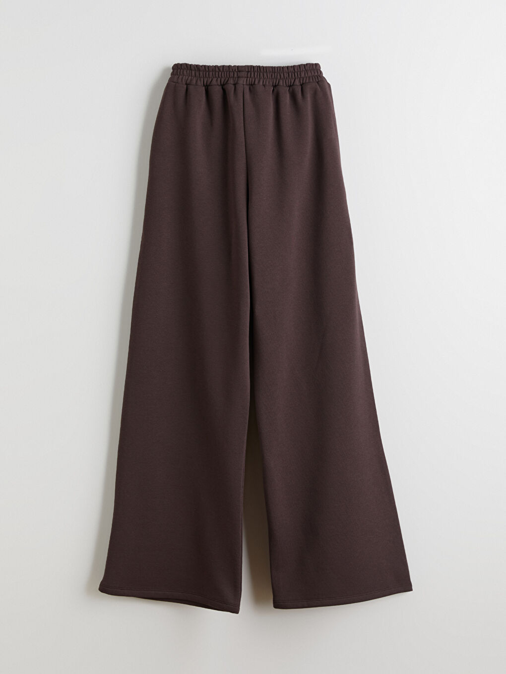 Kahverengi Beli Lastikli Baskılı Kadın Kalın Eşofman Altı-6