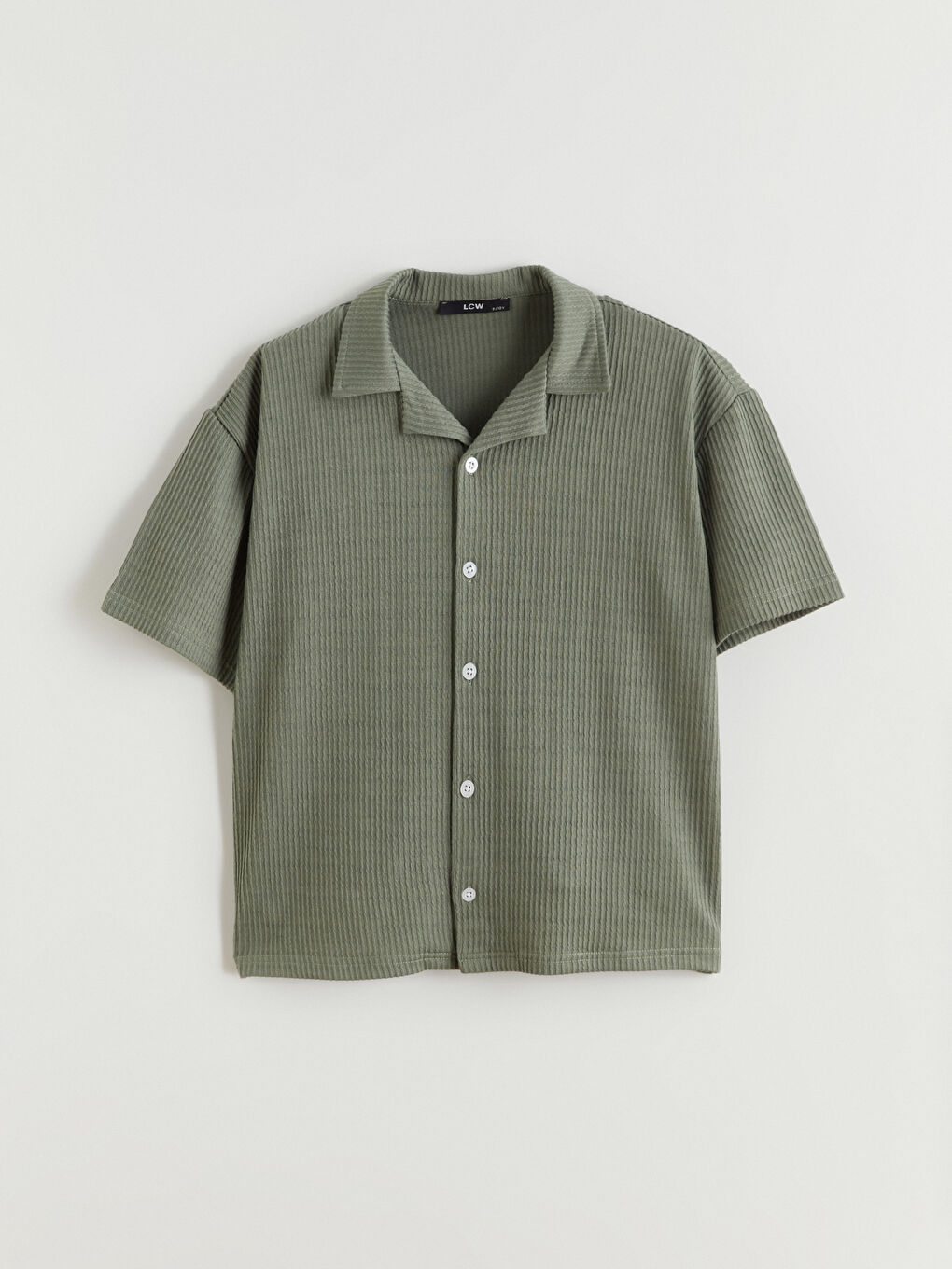 Haki Resort Yaka Erkek Çocuk Gömlek-2