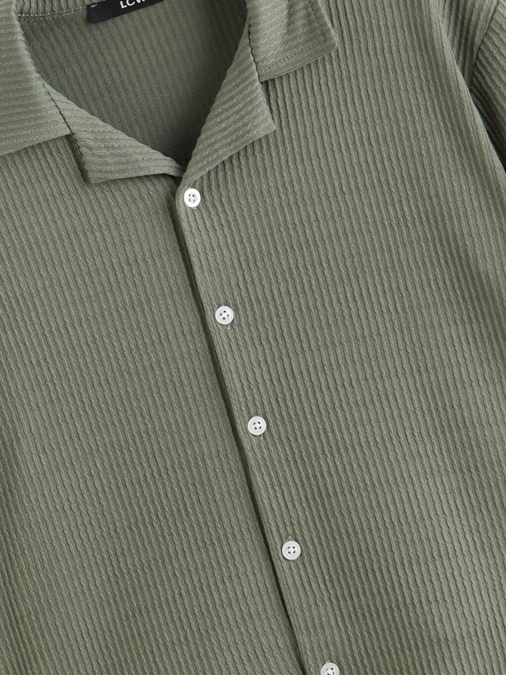 Haki Resort Yaka Erkek Çocuk Gömlek-3