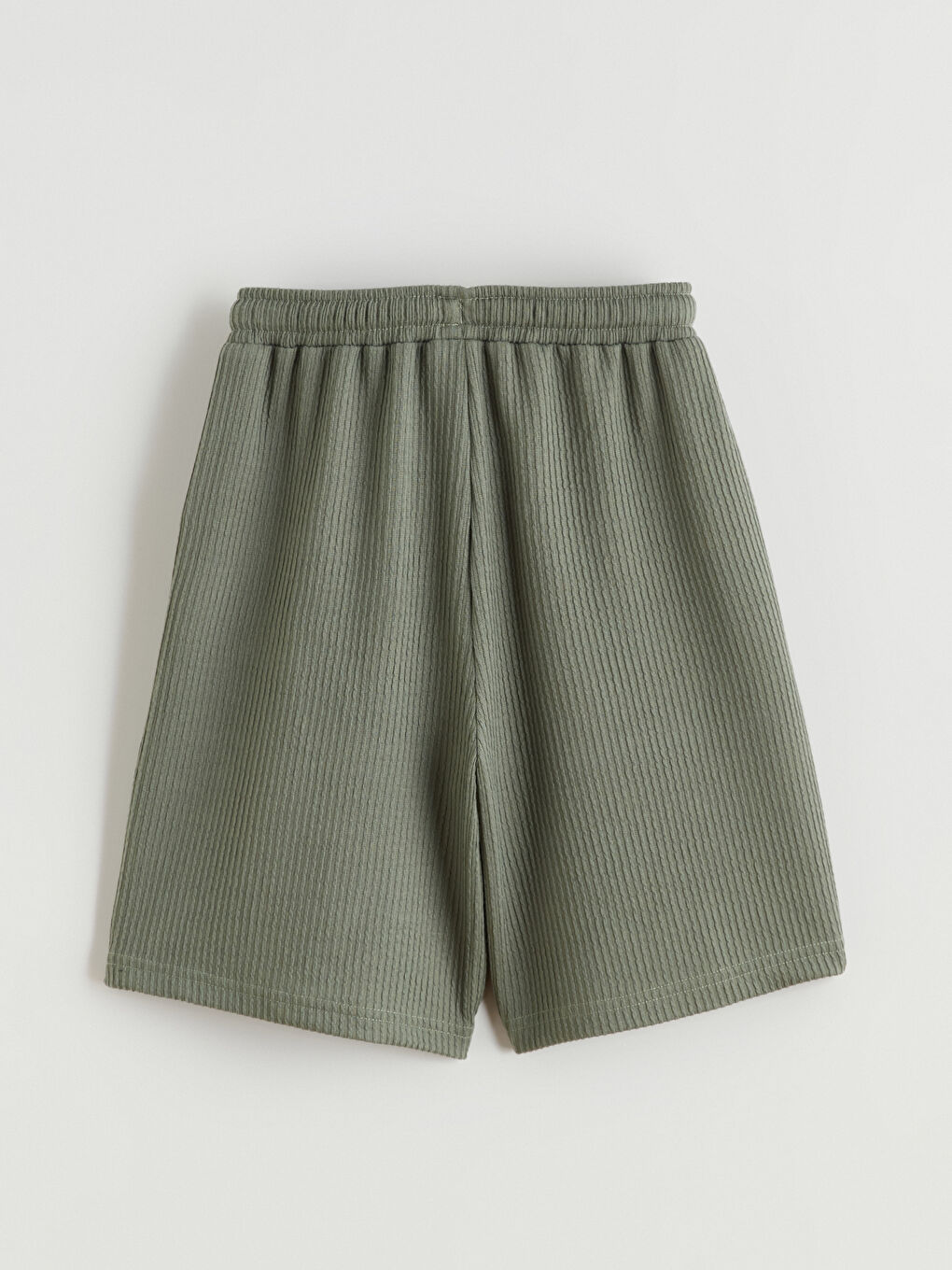 Haki Beli Lastikli Erkek Çocuk Şort-3