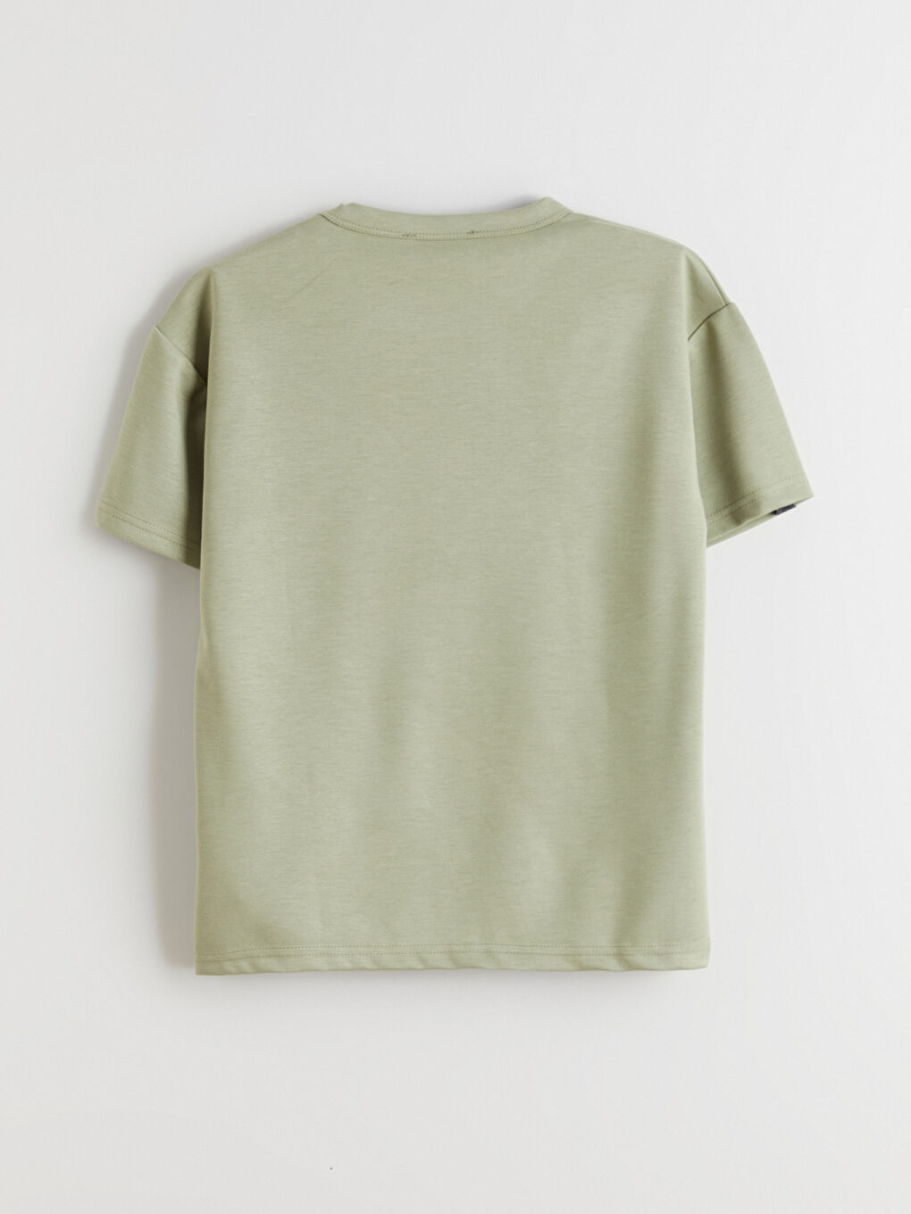 Haki Bisiklet Yaka Erkek Çocuk Tişört-4