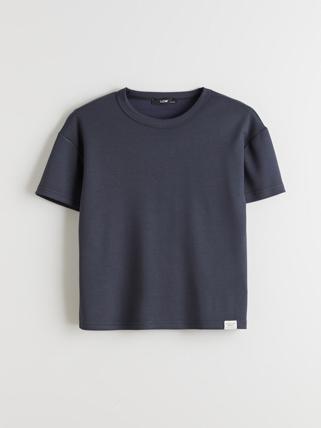 Antrasit Bisiklet Yaka Erkek Çocuk Tişört-2