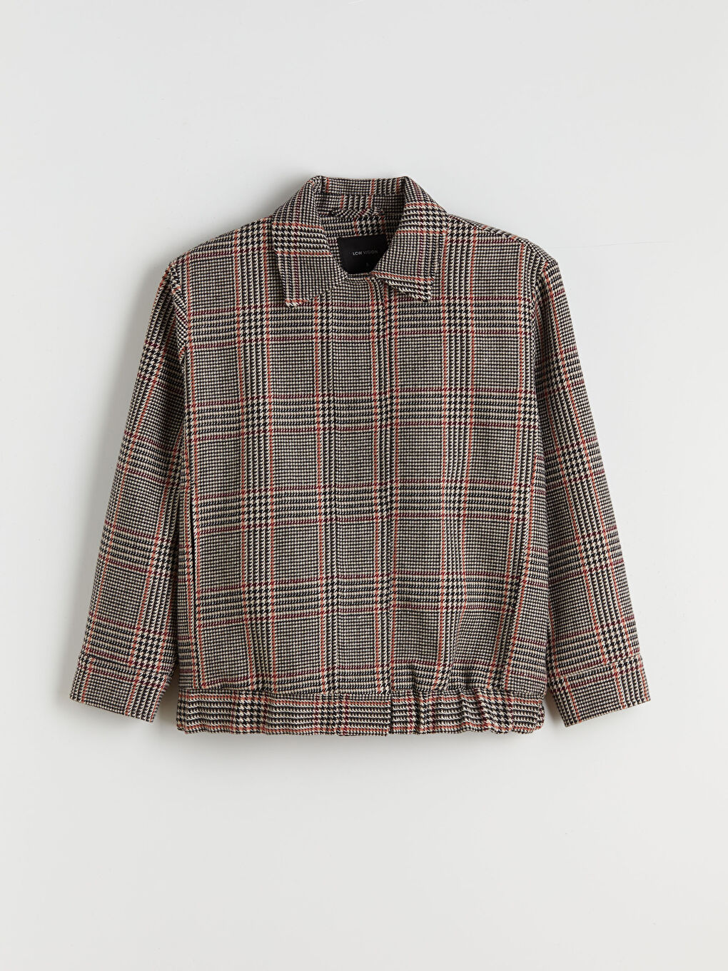 Collared Neck Herringbone Patterned Women's Cachet Jacket-10