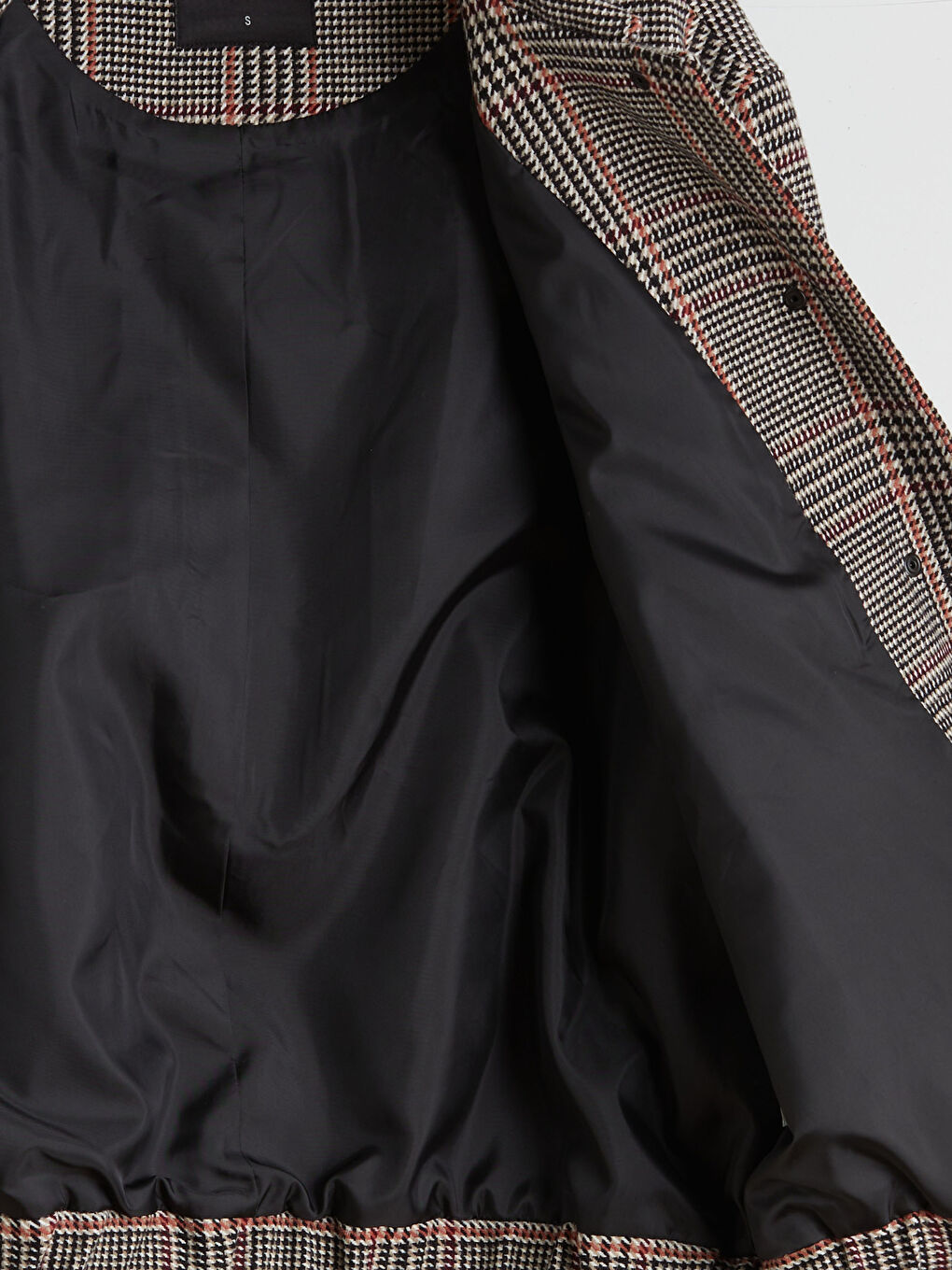 Collared Neck Herringbone Patterned Women's Cachet Jacket-11