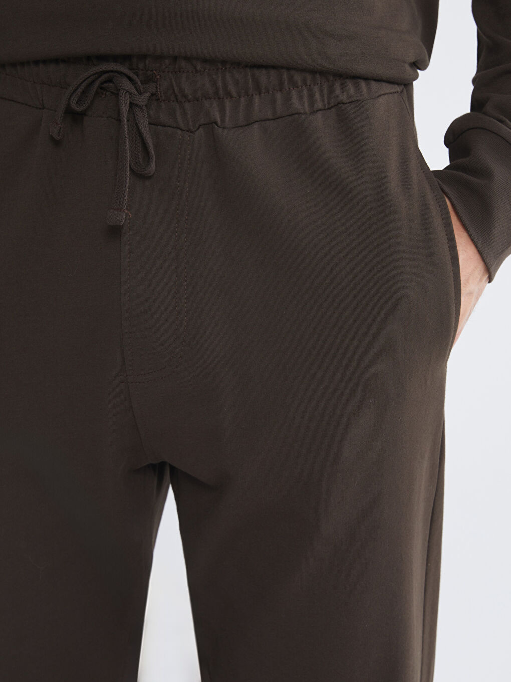 Kahverengi Standart Kalıp Erkek Eşofman Altı-2