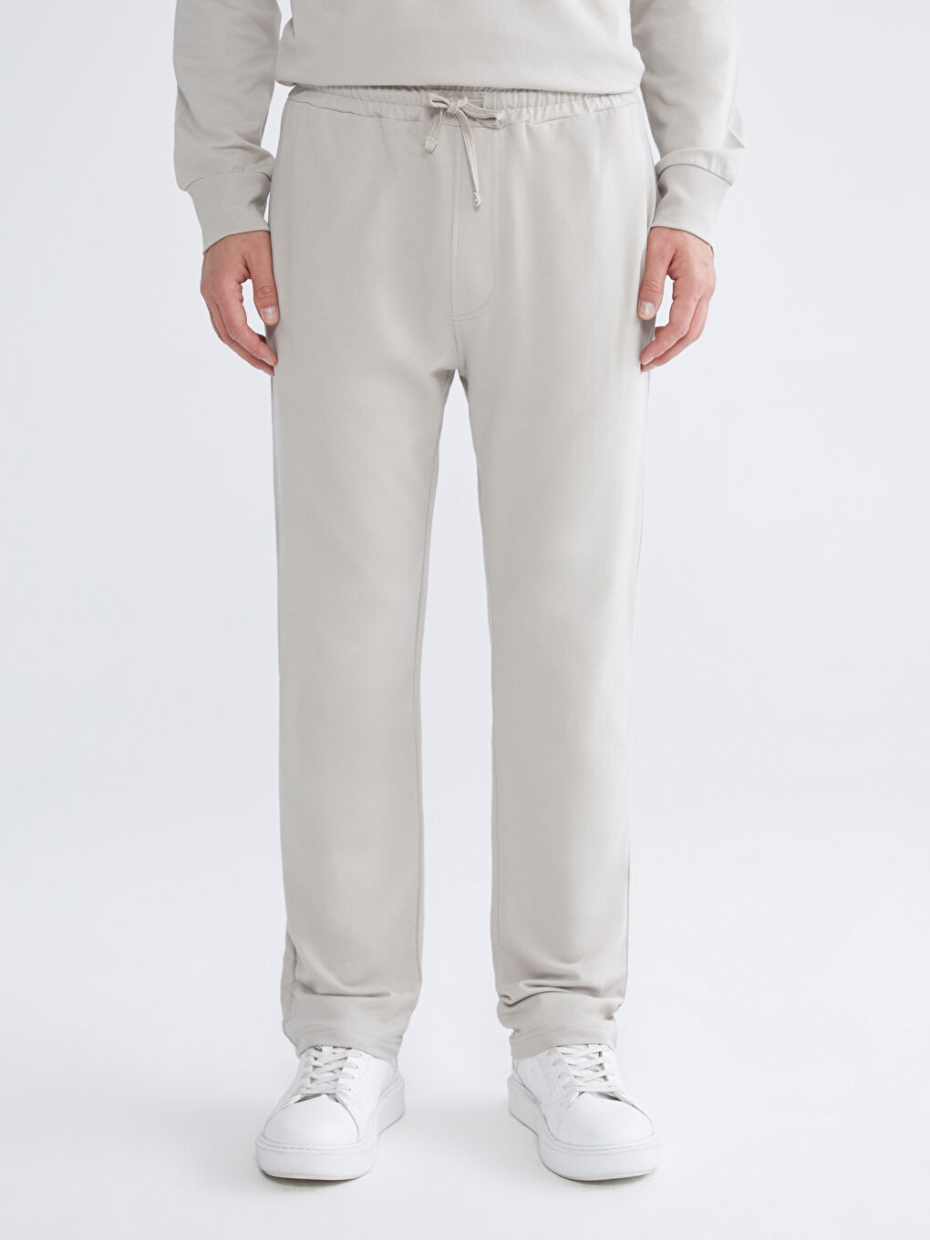 Bej Standart Kalıp Erkek Eşofman Altı-1