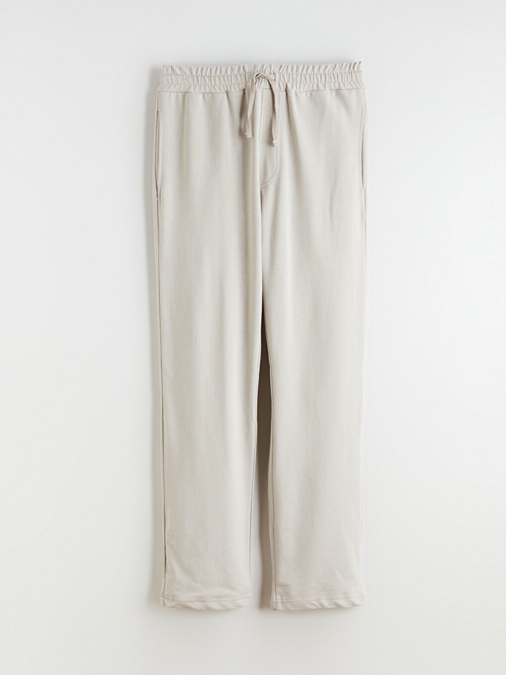 Bej Standart Kalıp Erkek Eşofman Altı-4